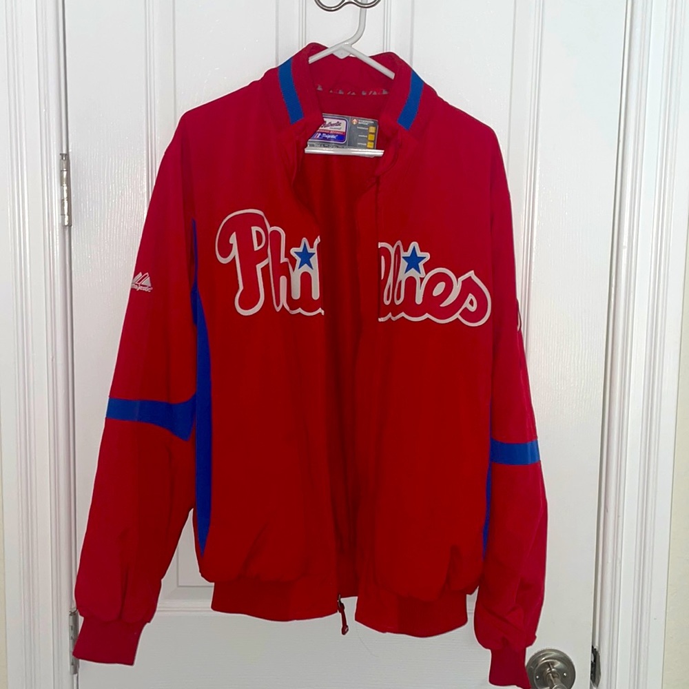 Majestic MLB Philadelphia Phillies embroidered logo full zip jacked L